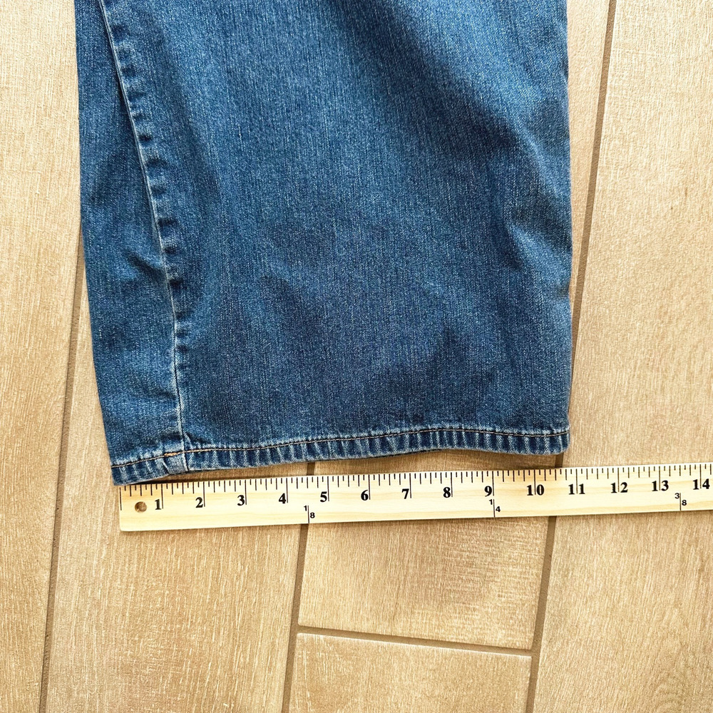 VTG 2003 Old Navy Cropped Bib Denim Overalls Women XL Y2K Grunge Loose Carpenter - Picture 12 of 12
